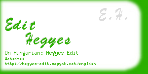 edit hegyes business card